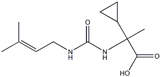 2-cyclopropyl-2-({[(3-methylbut-2-enyl)amino]carbonyl}amino)propanoic acid Struktur