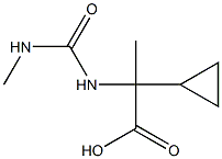 2-cyclopropyl-2-{[(methylamino)carbonyl]amino}propanoic acid Struktur