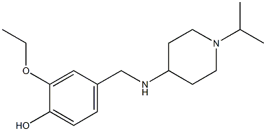 2-ethoxy-4-({[1-(propan-2-yl)piperidin-4-yl]amino}methyl)phenol Struktur