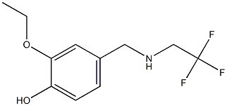 2-ethoxy-4-{[(2,2,2-trifluoroethyl)amino]methyl}phenol Struktur