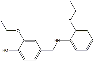 2-ethoxy-4-{[(2-ethoxyphenyl)amino]methyl}phenol Struktur