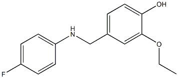 2-ethoxy-4-{[(4-fluorophenyl)amino]methyl}phenol Struktur