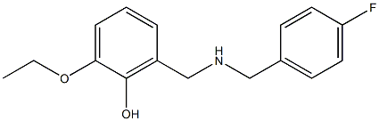 2-ethoxy-6-({[(4-fluorophenyl)methyl]amino}methyl)phenol Struktur