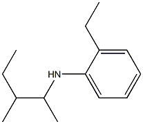 2-ethyl-N-(3-methylpentan-2-yl)aniline Struktur