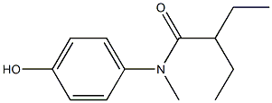 2-ethyl-N-(4-hydroxyphenyl)-N-methylbutanamide Struktur