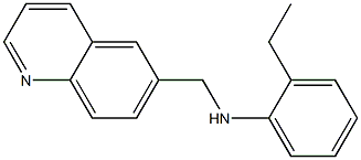 2-ethyl-N-(quinolin-6-ylmethyl)aniline Struktur