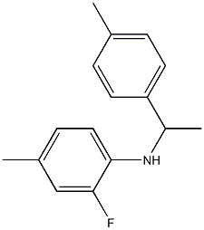 2-fluoro-4-methyl-N-[1-(4-methylphenyl)ethyl]aniline Struktur