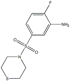 2-fluoro-5-(thiomorpholine-4-sulfonyl)aniline Struktur