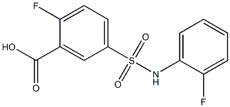 2-fluoro-5-[(2-fluorophenyl)sulfamoyl]benzoic acid Struktur