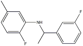 2-fluoro-N-[1-(3-fluorophenyl)ethyl]-5-methylaniline Struktur