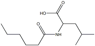 2-hexanamido-4-methylpentanoic acid Struktur