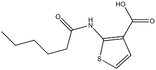 2-hexanamidothiophene-3-carboxylic acid Struktur