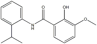 2-hydroxy-3-methoxy-N-[2-(propan-2-yl)phenyl]benzamide Struktur