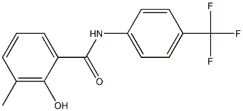 2-hydroxy-3-methyl-N-[4-(trifluoromethyl)phenyl]benzamide Struktur