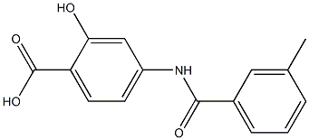 2-hydroxy-4-[(3-methylbenzoyl)amino]benzoic acid Struktur