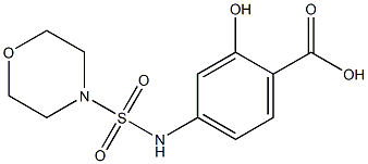 2-hydroxy-4-[(morpholine-4-sulfonyl)amino]benzoic acid Struktur