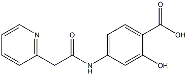 2-hydroxy-4-[2-(pyridin-2-yl)acetamido]benzoic acid Struktur