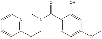 2-hydroxy-4-methoxy-N-methyl-N-[2-(pyridin-2-yl)ethyl]benzamide Struktur