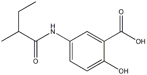 2-hydroxy-5-[(2-methylbutanoyl)amino]benzoic acid Struktur