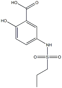 2-hydroxy-5-[(propylsulfonyl)amino]benzoic acid Struktur