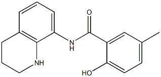 2-hydroxy-5-methyl-N-(1,2,3,4-tetrahydroquinolin-8-yl)benzamide Struktur