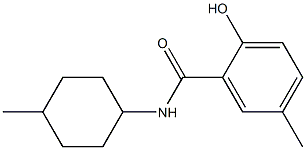 2-hydroxy-5-methyl-N-(4-methylcyclohexyl)benzamide Struktur