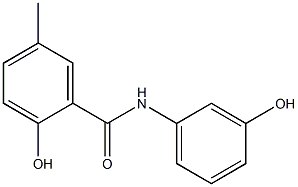 2-hydroxy-N-(3-hydroxyphenyl)-5-methylbenzamide Struktur