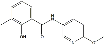 2-hydroxy-N-(6-methoxypyridin-3-yl)-3-methylbenzamide Struktur