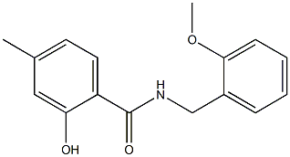 2-hydroxy-N-[(2-methoxyphenyl)methyl]-4-methylbenzamide Struktur