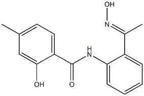 2-hydroxy-N-{2-[1-(hydroxyimino)ethyl]phenyl}-4-methylbenzamide Struktur