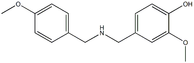 2-methoxy-4-({[(4-methoxyphenyl)methyl]amino}methyl)phenol Struktur