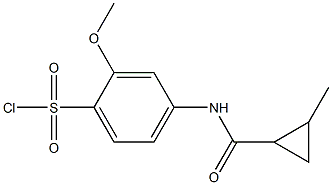 2-methoxy-4-[(2-methylcyclopropane)amido]benzene-1-sulfonyl chloride Struktur