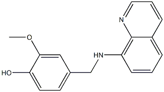 2-methoxy-4-[(quinolin-8-ylamino)methyl]phenol Struktur