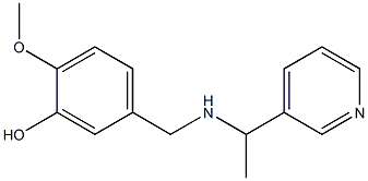 2-methoxy-5-({[1-(pyridin-3-yl)ethyl]amino}methyl)phenol Struktur