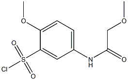 2-methoxy-5-(2-methoxyacetamido)benzene-1-sulfonyl chloride Struktur