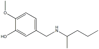 2-methoxy-5-[(pentan-2-ylamino)methyl]phenol Struktur