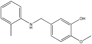 2-methoxy-5-{[(2-methylphenyl)amino]methyl}phenol Struktur