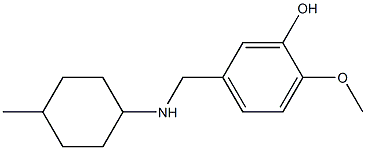 2-methoxy-5-{[(4-methylcyclohexyl)amino]methyl}phenol Struktur