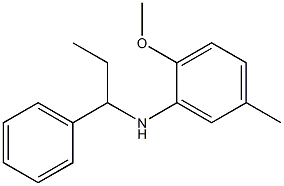 2-methoxy-5-methyl-N-(1-phenylpropyl)aniline Struktur