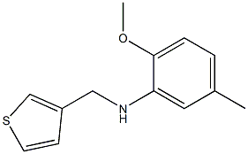 2-methoxy-5-methyl-N-(thiophen-3-ylmethyl)aniline Struktur