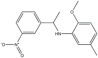 2-methoxy-5-methyl-N-[1-(3-nitrophenyl)ethyl]aniline Struktur