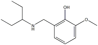 2-methoxy-6-[(pentan-3-ylamino)methyl]phenol Struktur