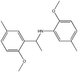 2-methoxy-N-[1-(2-methoxy-5-methylphenyl)ethyl]-5-methylaniline Struktur