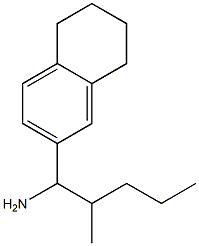 2-methyl-1-(5,6,7,8-tetrahydronaphthalen-2-yl)pentan-1-amine Struktur