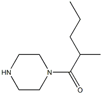 2-methyl-1-(piperazin-1-yl)pentan-1-one Struktur