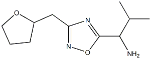 2-methyl-1-[3-(oxolan-2-ylmethyl)-1,2,4-oxadiazol-5-yl]propan-1-amine Struktur