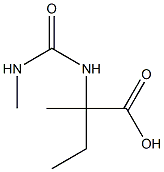 2-methyl-2-{[(methylamino)carbonyl]amino}butanoic acid Struktur