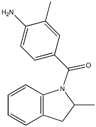 2-methyl-4-[(2-methyl-2,3-dihydro-1H-indol-1-yl)carbonyl]aniline Struktur