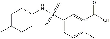 2-methyl-5-[(4-methylcyclohexyl)sulfamoyl]benzoic acid Struktur