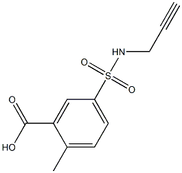 2-methyl-5-[(prop-2-ynylamino)sulfonyl]benzoic acid Struktur